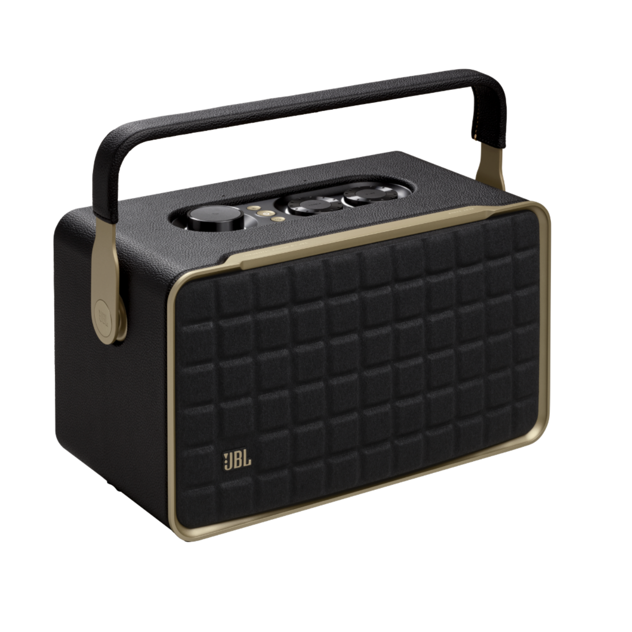 JBL Authentics 300 Portable Smart Home Speaker with Wi-Fi, Bluetooth and Voice Assistants with Retro Design.