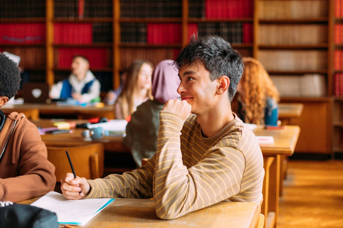 Student in class