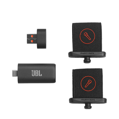 JBL Easy Sing Mics Two Wireless AI-Powered Microphones with Real-Time Vocal Removal