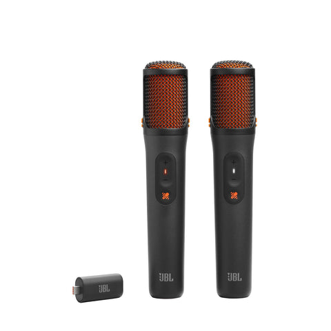 JBL Easy Sing Mics Two Wireless AI-Powered Microphones with Real-Time Vocal Removal
