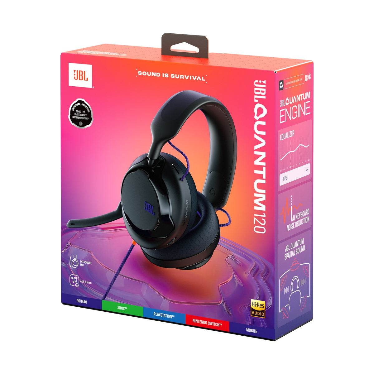 JBL Quantum 120 Wired Multiplatform Gaming Headset
