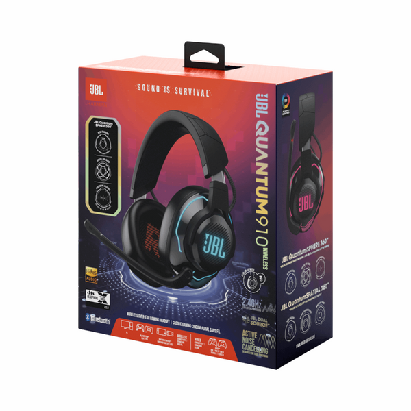 JBL QUANTUM 910 Wireless over-ear performance gaming headset with head tracking-enhanced, Active Noise Cancelling and Bluetooth