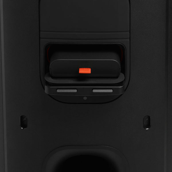 JBL PartyBox 330 Portable Party Speaker with JBL Legendary Sound, Futuristic Lighting, a Telescopic Handle and Wide Wheels.