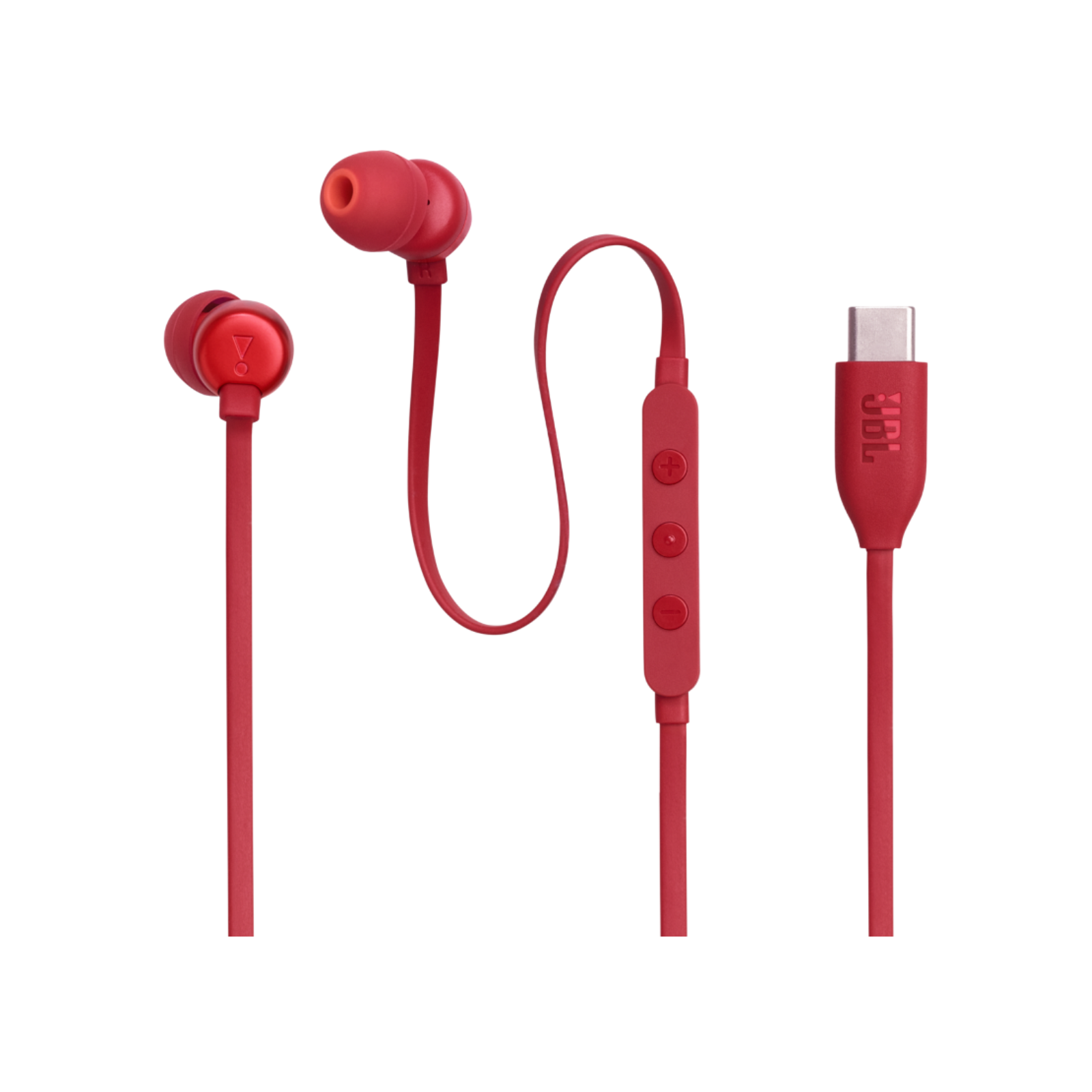 JBL TUNE 310C USB C Wired Hi Res In Ear Headphones Red