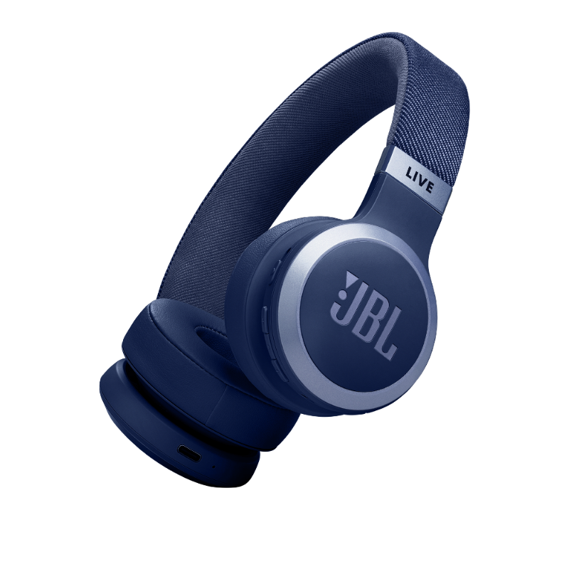 JBL LIVE 670NC Wireless On Ear Headphones with True Adaptive Noise Cancelling Blue