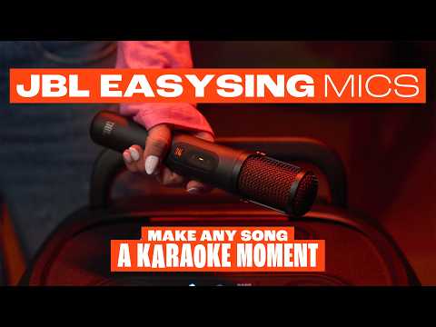 JBL EasySing Mics Two Wireless AI-Powered Microphones with Real-Time Vocal Removal