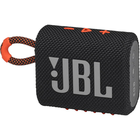 JBL GO 3 Portable Waterproof Speaker - Black and Orange - 