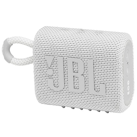 JBL GO 3 Portable Waterproof Speaker - White - Bluetooth