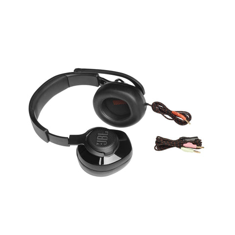 JBL Quantum 200 Wired over-ear gaming headset with flip-up 