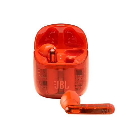 JBL Tune 225TWS Wireless Earbuds - Ghost edition - Orange - 